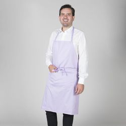 Tablier à bavette avec poche colorée