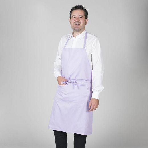 Tablier à bavette avec poche colorée