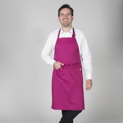 Tablier à bavette avec poche colorée