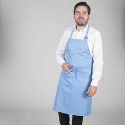 Tablier à bavette avec poche colorée