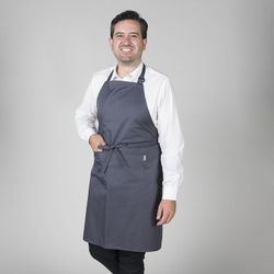 Tablier à bavette avec poche colorée
