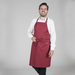 Tablier à bavette avec poche colorée