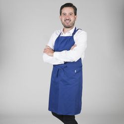 Tablier à bavette avec poche colorée