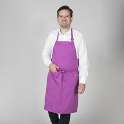 Tablier à bavette avec poche colorée