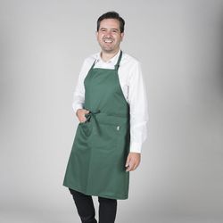 Tablier à bavette avec poche colorée