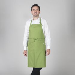 Tablier à bavette avec poche colorée