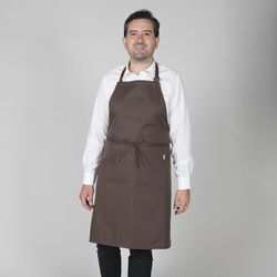 Tablier à bavette avec poche colorée