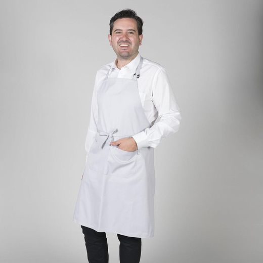Tablier à bavette avec poche colorée