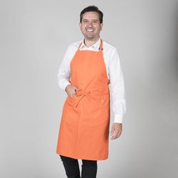 Tablier à bavette avec poche colorée