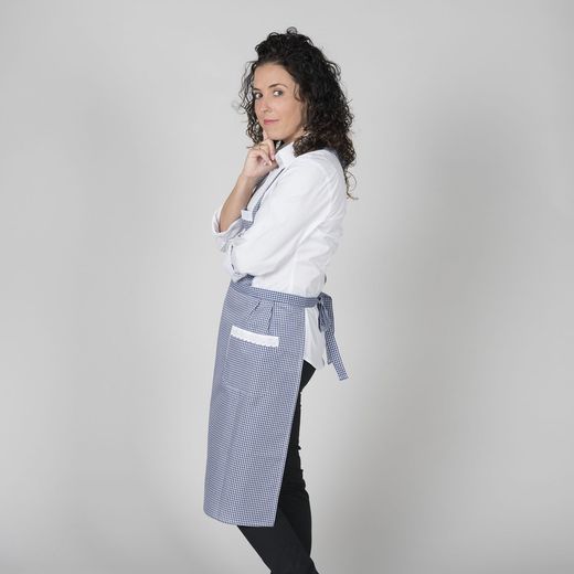 Delantal con puntilla Vichy colores