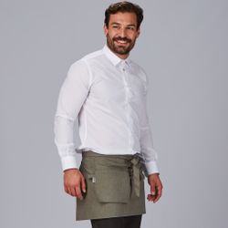 Delantal corto bolsillo cartera colores