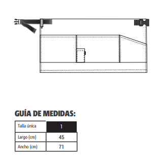 Delantal corto camuflaje azul