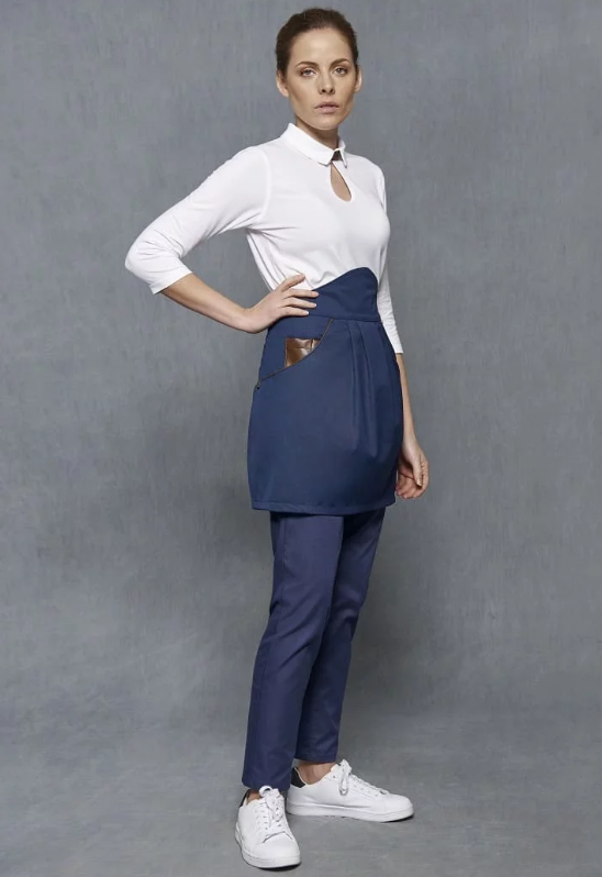 Delantal corto colores Azul marino