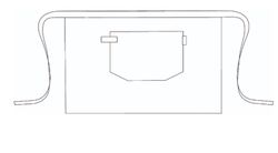 Delantal corto Flores