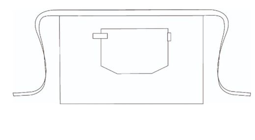 Delantal corto Flores