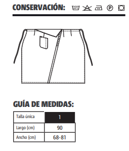 Delantal francés efecto falda azul
