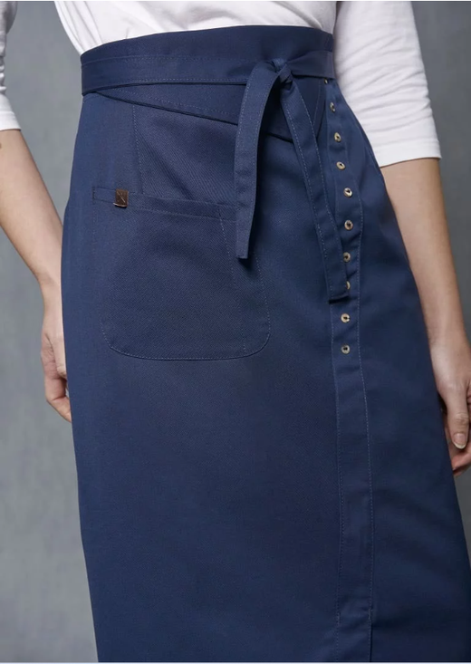 Delantal francés efecto falda azul