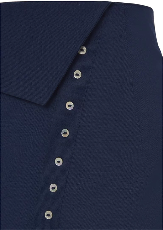 Delantal francés efecto falda azul