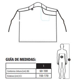 Delantal francés Mujer gris