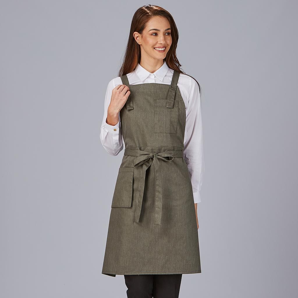 Delantal peto bolsillo cartera colores Caqui