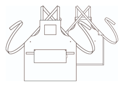 Delantal peto bolsillo colores