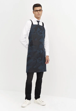Delantal peto camuflaje azul