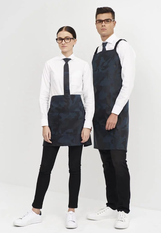 Delantal peto camuflaje azul