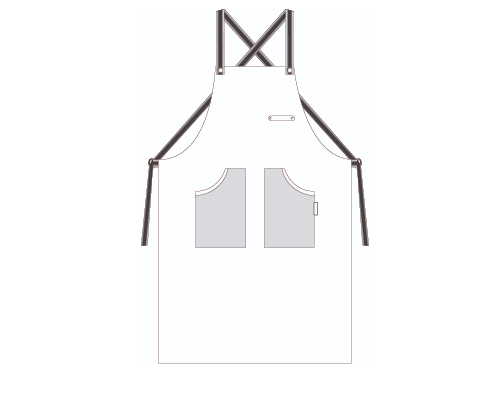 Delantal peto cinta rayas colores