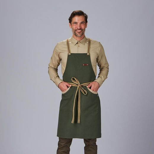 Delantal peto cinta rayas colores