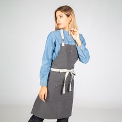 Delantal peto hebilla enlazada colores