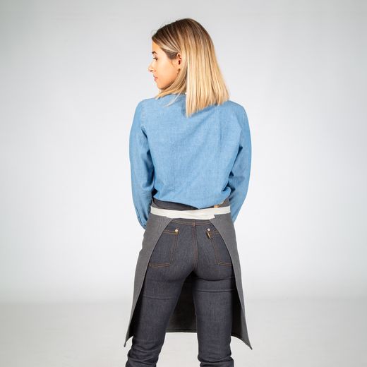 Delantal peto hebilla enlazada colores