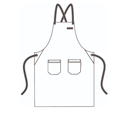 Delantal peto rayas colores