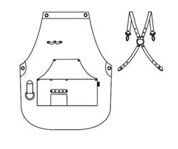 Delantal peto vaquero y piel