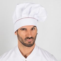 Gorro chef blanco con detalle colores