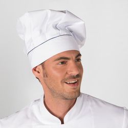 Gorro chef blanco con detalle colores