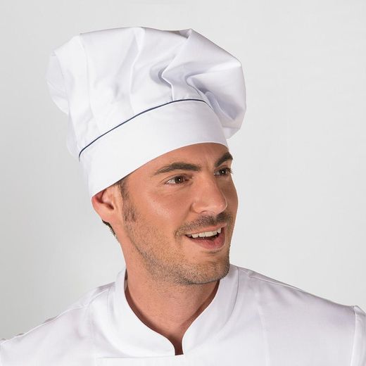 Gorro chef blanco con detalle colores
