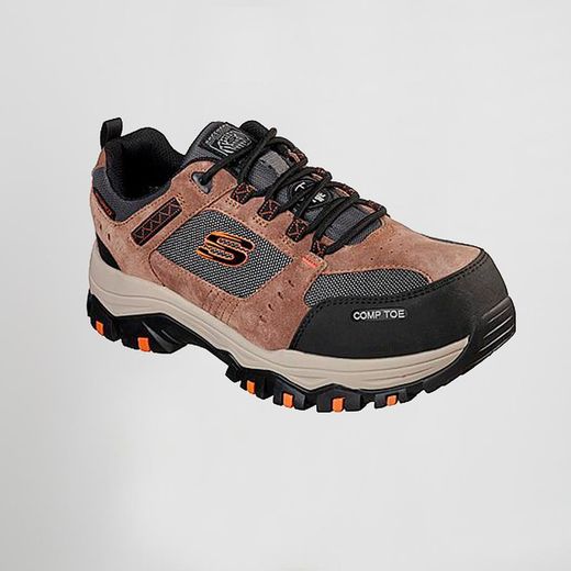Zapatos de seguridad Greetah Skechers para Hombre, color marrón