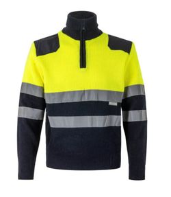 Pull demi-zippé AV bicolore