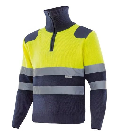 Pull demi-zippé AV bicolore