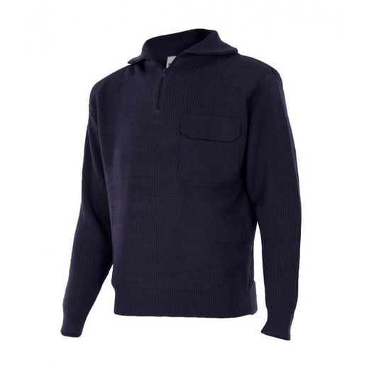 Jersey media cremallera y cuello alto