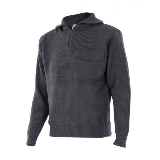 Jersey media cremallera y cuello alto