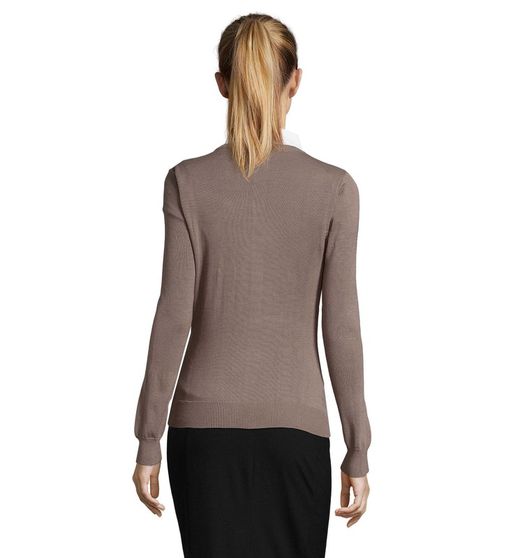 Jersey de punto mujer cuello pico