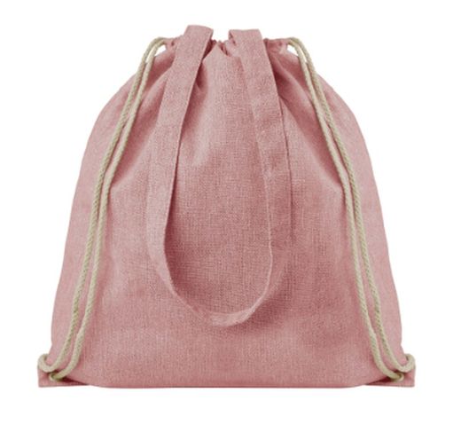 Mochila con cordones y asas varios colores