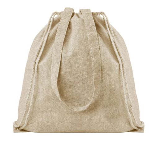 Mochila con cordones y asas varios colores