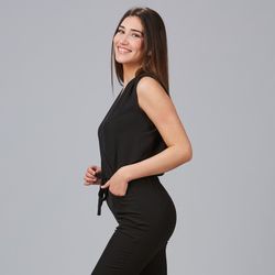 Mono mujer cruzado negro