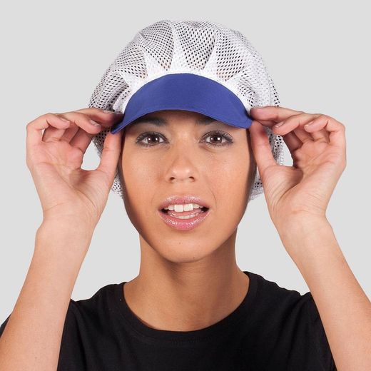 Pack 10 gorros rejilla con visera colores