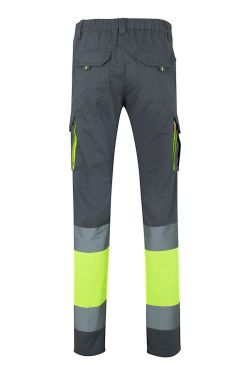 Pantalón algodón bicolor multibolsillos