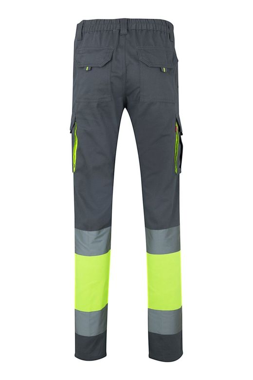 Pantalón algodón bicolor multibolsillos