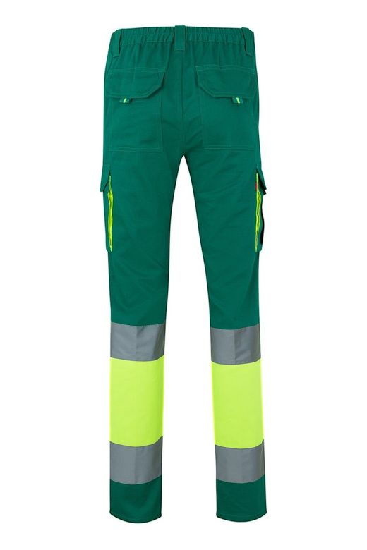 Pantalón algodón bicolor multibolsillos