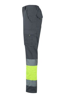 Pantalón algodón bicolor multibolsillos